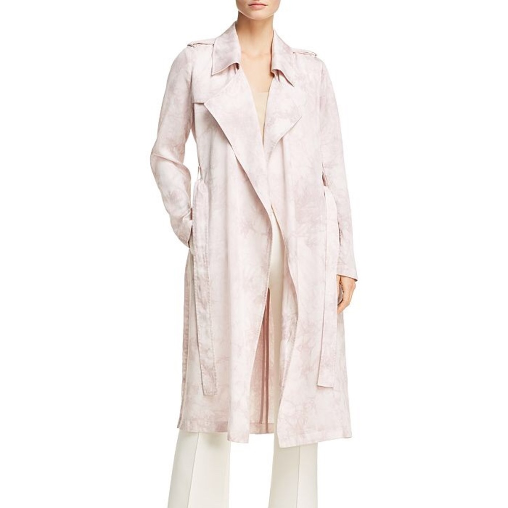 Badgley Mischka Tie Dye Lyocell Trench Coat NEW - Picture 2 of 6